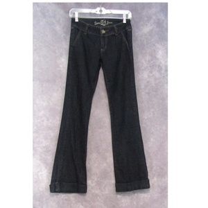 Spoon Jeans Dark Wash Cuffed Flare Size Juniors 5